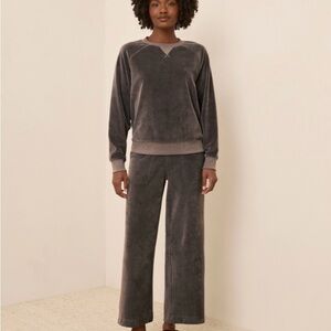 Cozy Plush Velour Lounge Set - brown